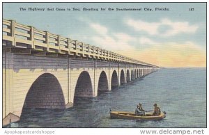 Fishing Along The Bridge On The Highway That Goes To Sea Heading For Key West...