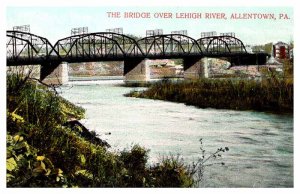 Postcard BRIDGE SCENE Allentown Pennsylvania PA AR8012
