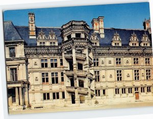 Postcard Aile et escalier François 1er, Le château, Blois, France