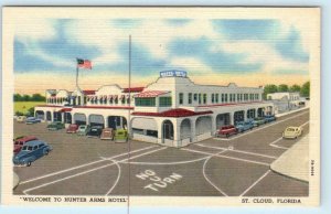 ST. CLOUD, Florida FL ~ Roadside HUNTER ARMS HOTEL Osceola County 1940s Postcard