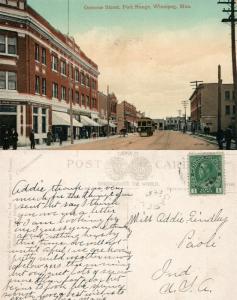 WINNIPEG MAN. CANADA OSBORNE STREET FORT ROUGE ANTIQUE POSTCARD 