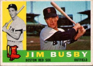 1960 Topps Baseball Card Jim Busby Boston Red Sox sk10537