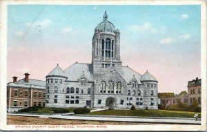 postcard MA  Bristol County Court House, Taunton