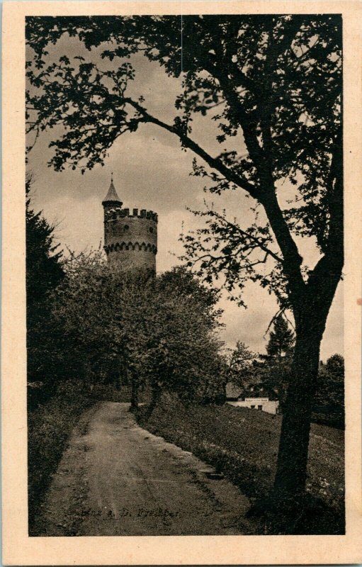 Vtg Carte Postale WWII Freinberg Linz Observation Tour & Faux Story D
