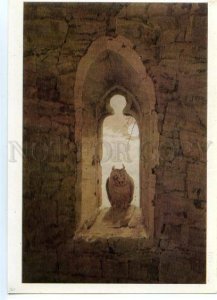 154139 OWL in Window by Caspar David Friedrich Old Colorful PC