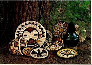 Arizona Hopi Indian Coiled Baskets and Plaques