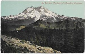 Mt Rainier.  Washington's Grandest Mountain.