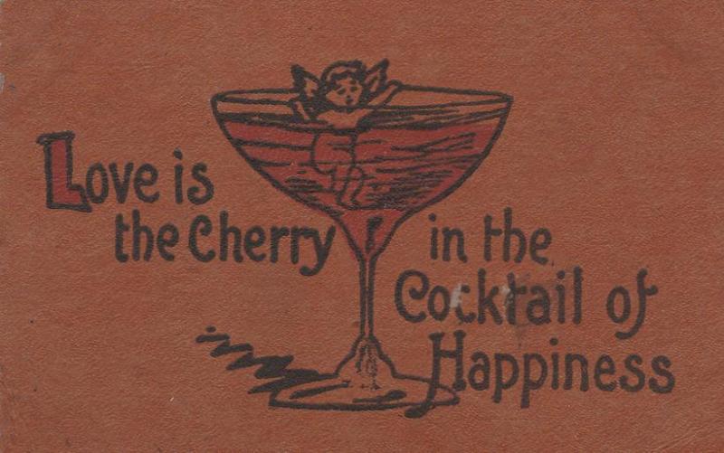 Love is Cherry in Cocktail of Happiness - Humor - DB