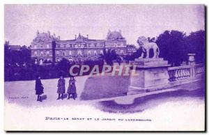 Paris 6 - The Senate and the Luxembourg Gardens - Old Postcard