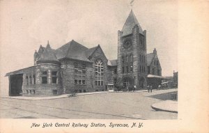 New York Central Railway Station, Syracuse, N.Y., Early Postcard, Unused