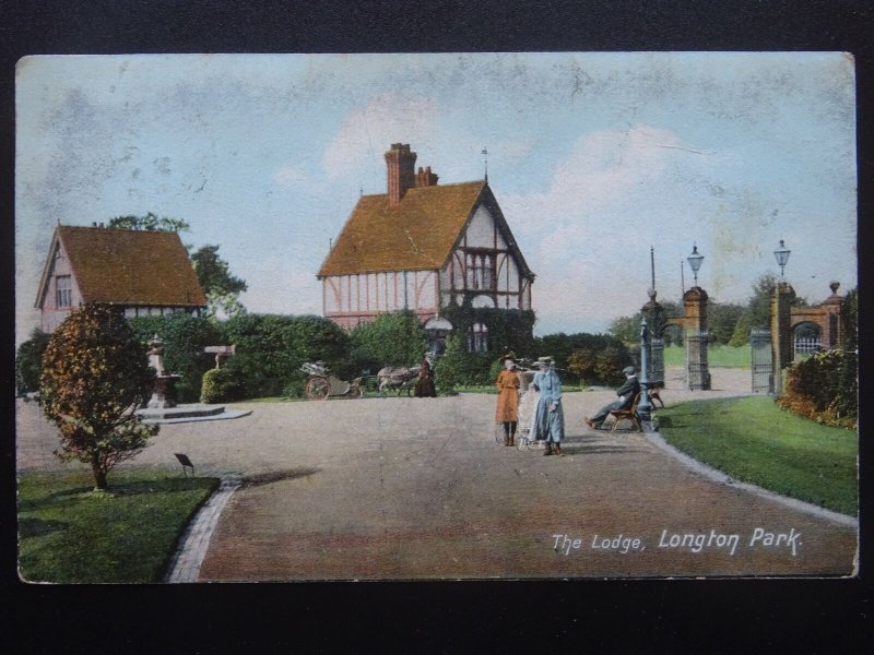 Staffordshire Stoke LONGTON PARK The Lodge c1907 Postcard by W. Shaw