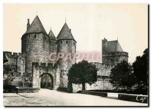 Postcard Modern Carcassonne city The Narbonne Gate and the Pont Levis