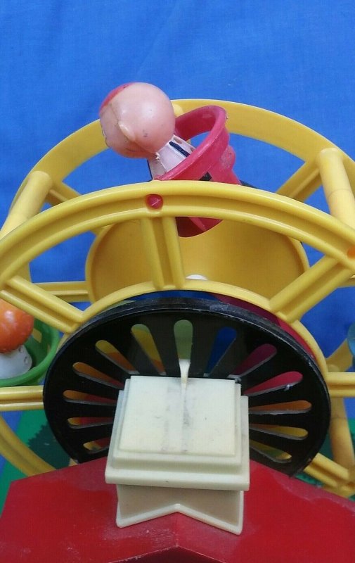 Vintage Plastic Wind Up Musical Ferris Wheel Toy Made In Hong Kong 1970/80s 