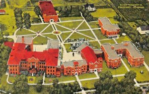 FREEPORT ILLINOIS~SAINT VINCENTS ORPHANAGE~AERIAL AIRPLANE VIEW POSTCARD