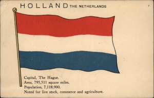 National Flag Country Series No Publ. c1910 Postcard HOLLAND NETHERLANDS