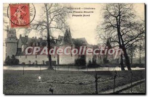Postcard Old Ecuille Chateau Du Plessis Jam North Facade