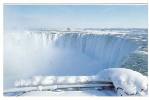 Crest Of Horseshoe Falls In Winter, Niagara Falls, Ontario, Vintage Postcard #1