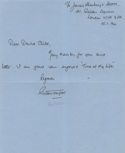 Gwen Taylor Heartbeat Fully Hand Written Signed Letter