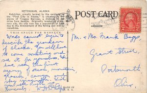 Ketchikan Alaska 1927 Postcard Aerial View