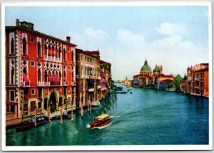 Venezia - Grand Canal And The Franchetti Palace Italy Real Photo RPPC Postcard