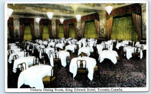 Victoria Dining Room King Edward Hotel TORONTO Canada Postcard