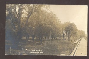 RPPC ARLINGTON NEBRASKA PARK SCENE 1910 VINTAGE REAL PHOTO POSTCARD