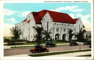 Auditorium University of Kansas Lawrence KS c1936 Vintage Postcard F71 