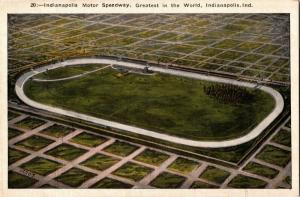 Aerial View Indianapolis Motor Speedway, Indiana Vintage Postcard O21