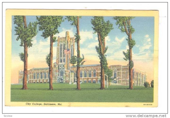 City College, Baltimore, Maryland, 30-40s