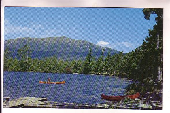 Mount Katahdin, Canoe in Togue Pond, Baxter Park, Maine, Photo Paul A Knaut Jr