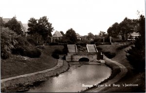 Netherlands Bussum Vijver b.d. Burg 's Jacoblaan Vintage RPPC C025