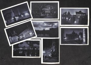 Italy Rome by night lot of 8 vintage postcards 