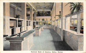Postcard National Bank of America in Salina, Kansas~123390