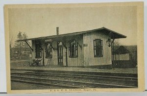 Bingen Pa P. & R. R.R Station Northhampton Co Railroad Postcard M10