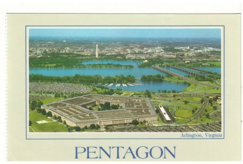 Pentagon Building, Arlington, Virginia, Vintage Chrome Aerial View Postcard #1