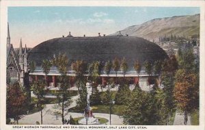 Utah Salt Lake City Great Mormon Tabernacle And Sea Gull Monument