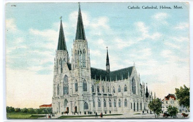 Catholic Cathedral Helena Montana 1910c postcard