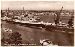 Postcard St. Patrick Passenger Vessel Weymouth Harbour Weymouth England RPPC