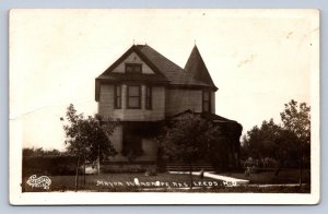 J95/ Leeds North Dakota RPPC Postcard c1910 Mayor Wardrope Residence 208