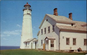 Northport Long Island NY Eatons Neck Lighthouse Chrome Vintage Postcard