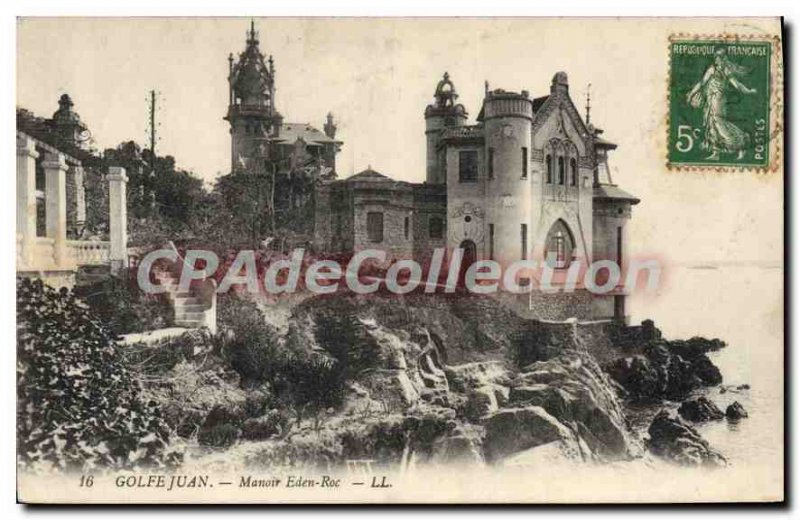 Postcard Golfe Juan Old Manor Eden Roc