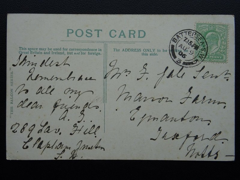 London CLAPHAM JUNCTION c1906 Postcard by The Falcon Series