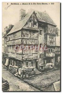 Postcard Old Bayeux dela House Rue Saint Martin