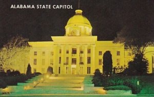 Alabama State Capitol At Night Montgomery Alabama