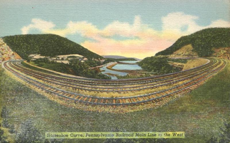 Horseshoe Curve Pennsylvania Railroad Mainline near Altoona