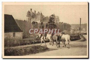 Old Postcard Chateau de Pierrefonds Oise East Coast Horse