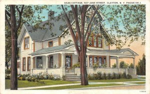 CLAYTON, New York NY   HAAS COTTAGE LODGING  Jefferson County   Postcard