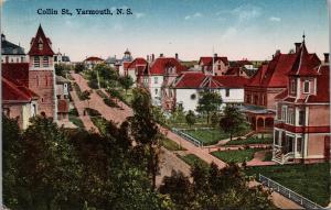 Collin Street Yarmouth NS Nova Scotia UNUSED McKinlay Postcard E51