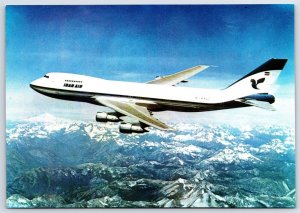 Airplane Postcard Iran Air Airlines Airways Boeing 747 Movifoto FI.5