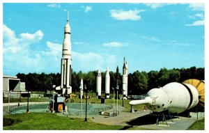 Alabama Space and Rocket Center Huntsville Airplane Postcard